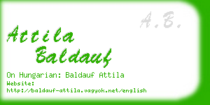 attila baldauf business card